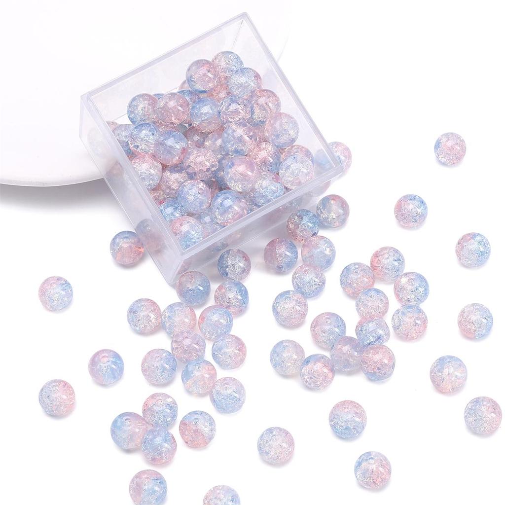 20Pcs Crystal Glass Beads Color Block Loose Spacer Beads for Jewelry Making