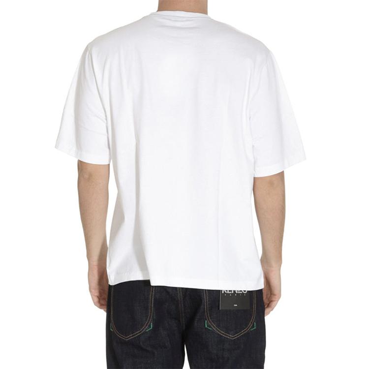 Kenzo Classic Tiger Head T Shirts Men's White Crew Neck Moderate Straight Fit FA55TS5004YA-01