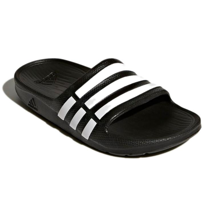 (GS) Adidas Duramo Slides 'Black White' Kids' G06799