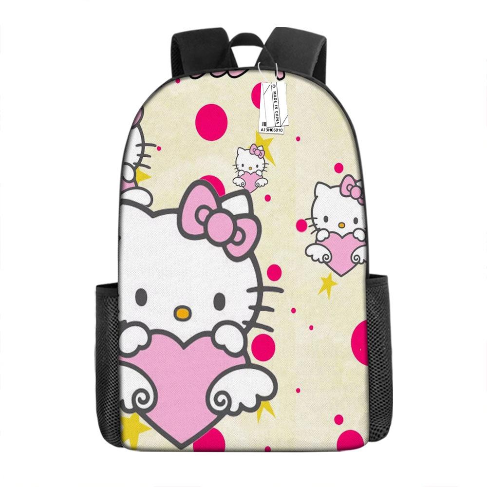 Hello Kitty Cartoon Backpack Ello Kitty Schoolbag Digital Printing Backpack