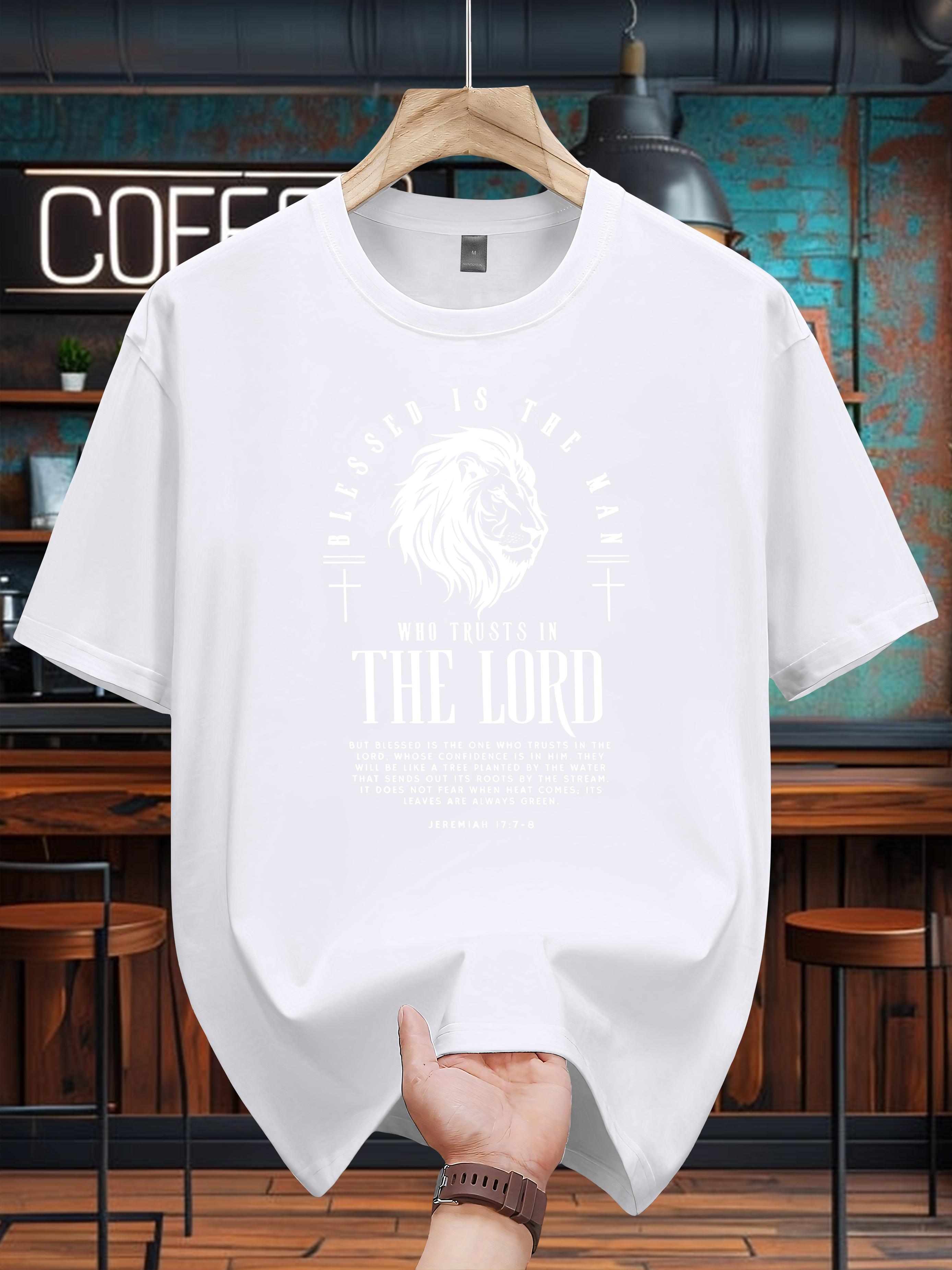 100% Cotton Casual Crew Neck T-shirt L