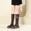 Fashion thick heel looks thin but knee boots platform knight boots retro versatile boots women's autumn 2025 new