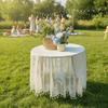 Embroidered Lace Tablecloth Dust-Proof French Table Cover Decor  Living Room