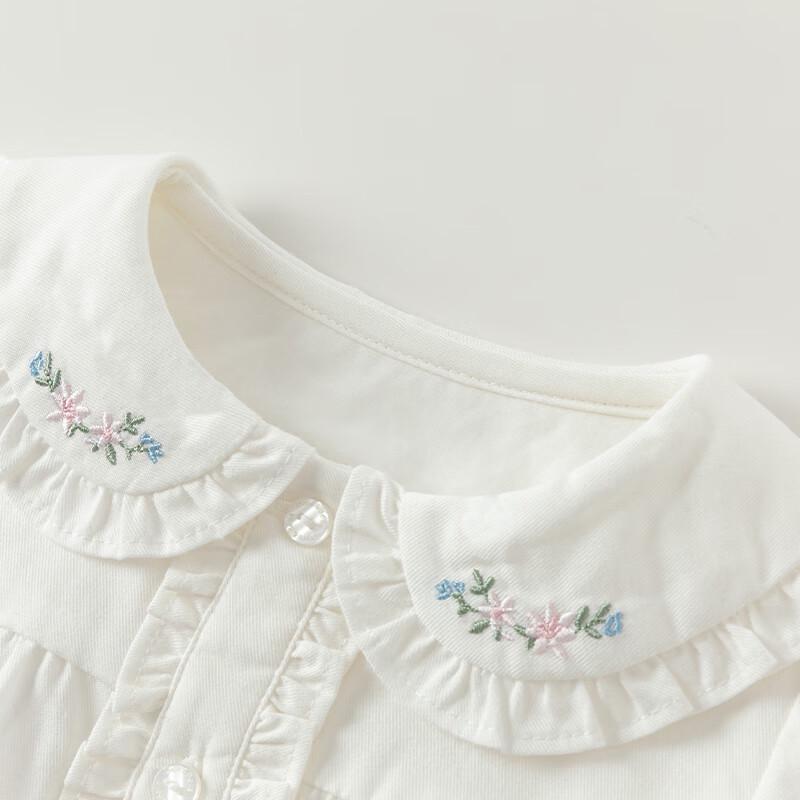 David Bella Girls' Long-Sleeved Cotton Shirt