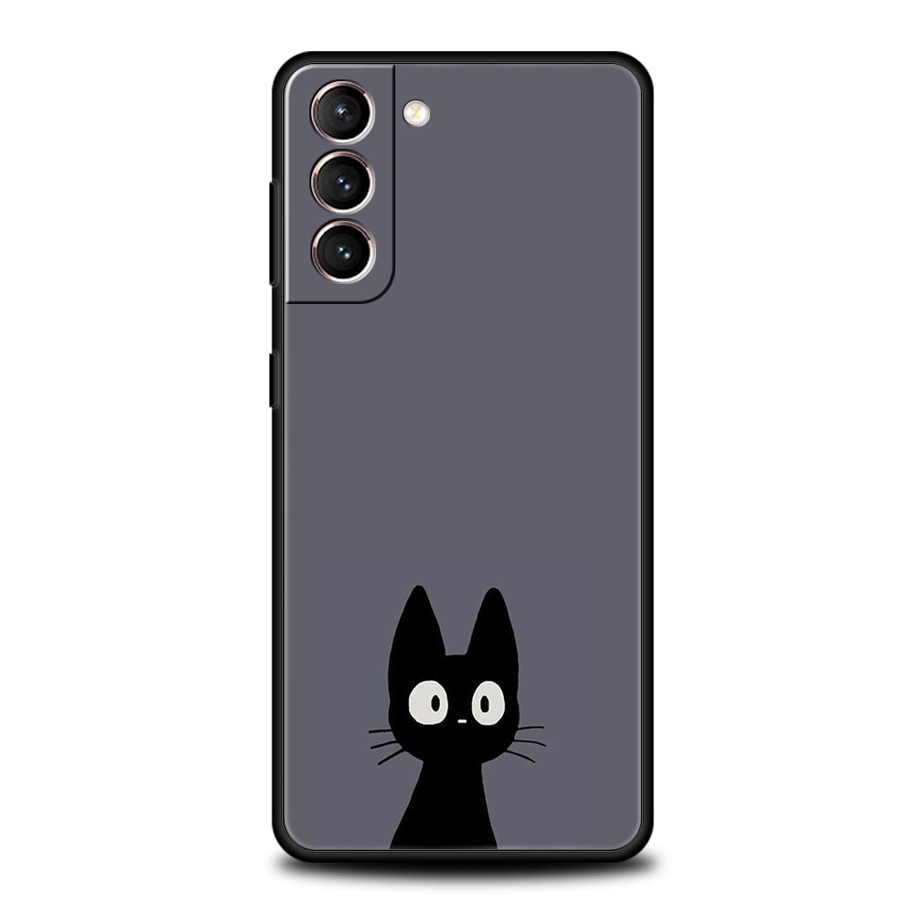 

Милий чохол для телефону Black Cat Cartoon для Samsung Galaxy S24 S23 S22 S20 Ultra S21 FE 5G S10 S9 Plus S10E S8 20 М’яка силіконова накладка Samsung S24
