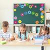 Whaline 54Pcs Flower Cut-Outs Back to School Colorful Floral Bulletin Board Decorations 5.9in and 3.1in Summer Paper Flowers Cutouts Cute Classroom