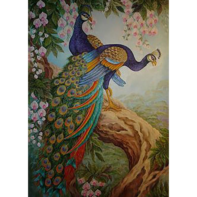 DIY Peacock 5D diamentowe malowanie w pełni z okrągłych wierteł zwierząt diamentowe hafty mozaika krzyż zestaw do szycia Wall ozdoby do dekoracji wnętrz prezent