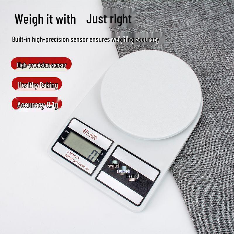 SF400 Digitale Küchenwaage, 10 kg - 1 g, zum Wiegen von Backzutaten, Lebensmitteln, Kräutern und Schmuck