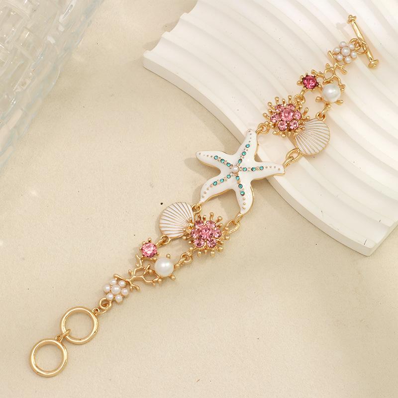New seaside vacation style starfish shell necklace for women niche exquisite light luxury high beauty versatile collarbone chain