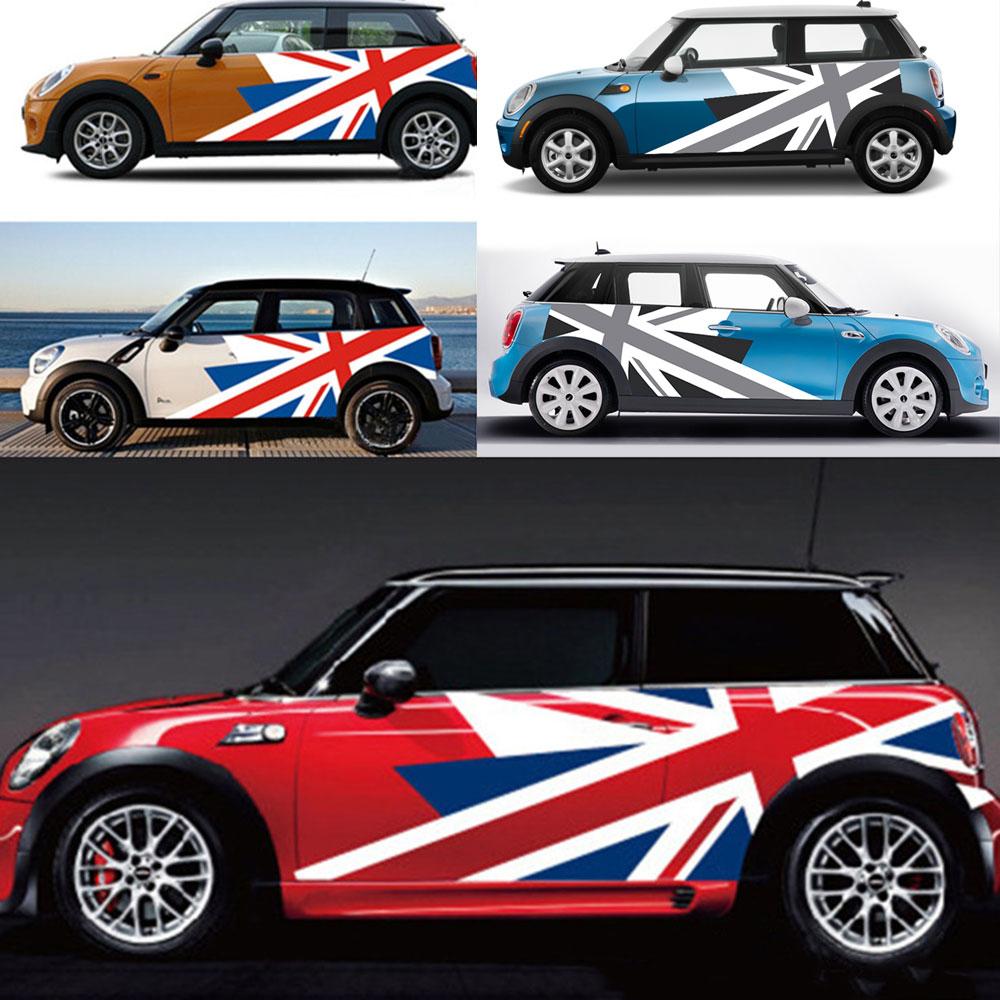 Union Jack Car Exterior Door Side Body Stickers Decal For MINI Cooper Countryman R60 R55 R56 F55 F56 F60 Car Styling Accessories