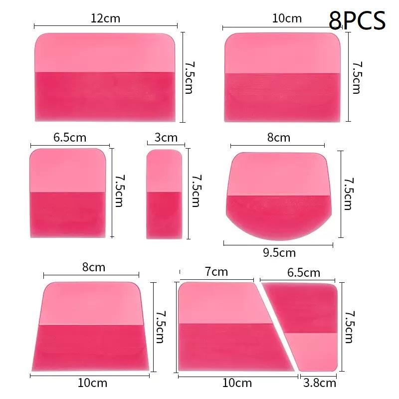 1/7/8Pcs Tpu Ppf Squeegee Kit Window Tinting Soft Rubber Scraper Car Paint Protect Film Installing Vinyl Wrap Tools Water Wiper