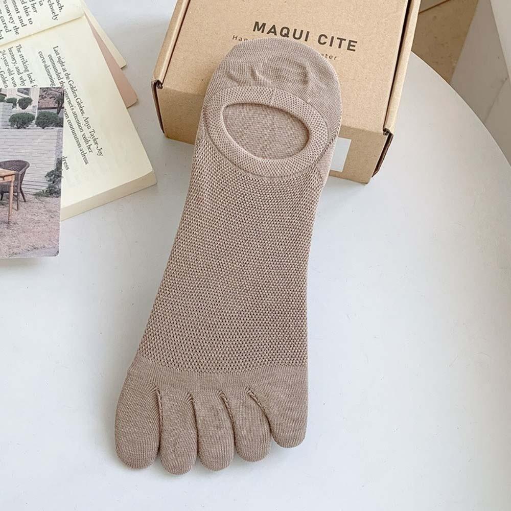 Thin Hosiery Men's Five Finger Socks Mesh Low Cut Sports Socks Fashion Five Toe Boat Socks Running