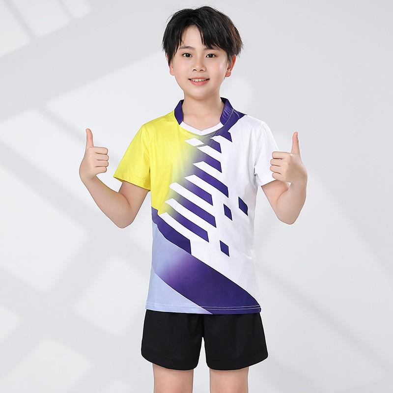 Kids Sports Set Girls Quick-Dry Badminton Tennis Uniform With Custom Print Option
