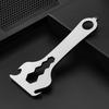 Stainless Steel Bottle Opener Multi Tool Compact Keychain EDC Gadget with Wrench Can Opener Screwdriver Lightweight Bottle Opener Tool