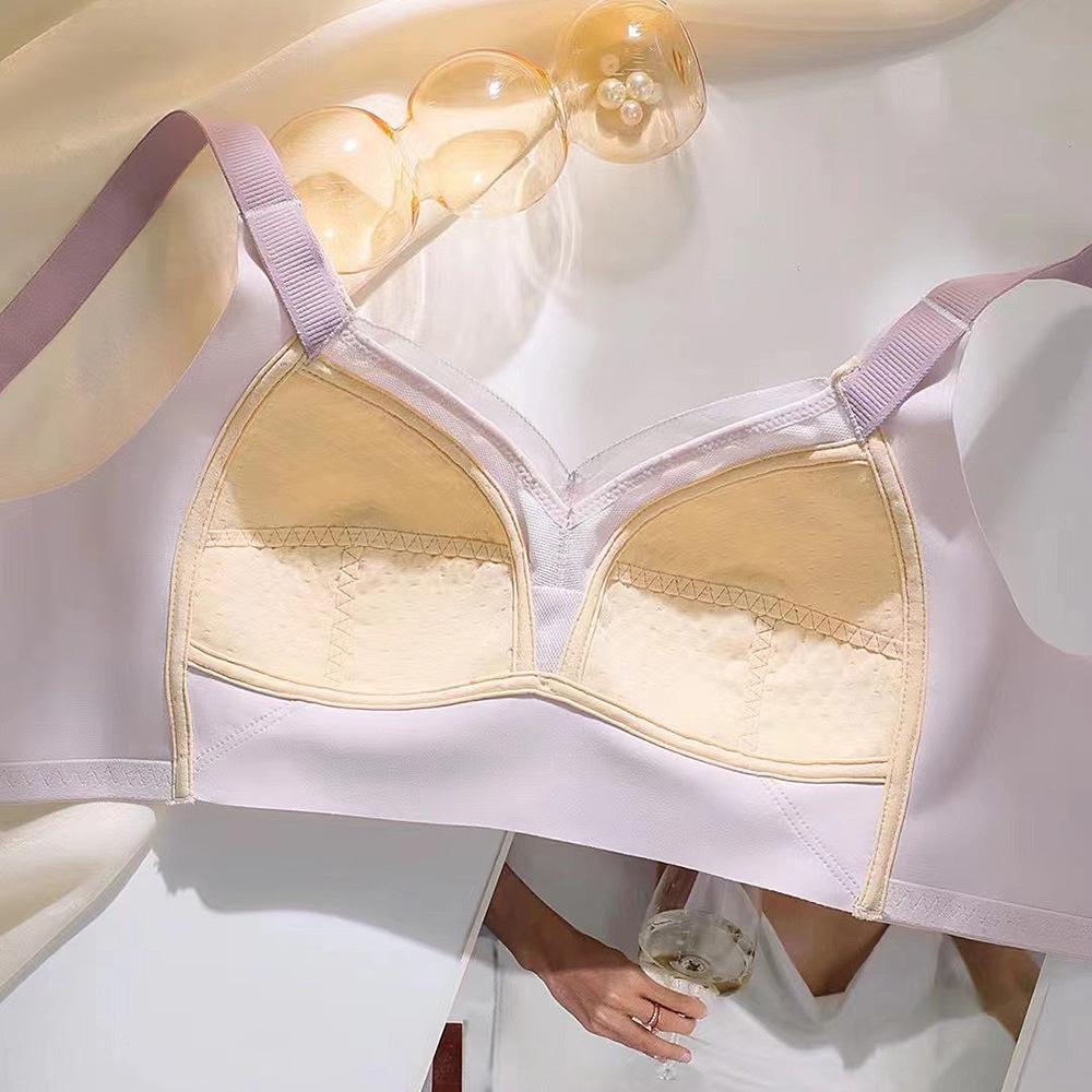 Summer Adjustable Large Chest Display Small Lingerie for Women Without Steel Rings, Thin Style Large Size Collection and Anti Sagging Breast Bra