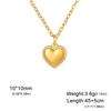 Heart Pendant Necklace for Women Stainless Steel Minimalist Choker Neck Chains Jewelry Mother's Day Gift
