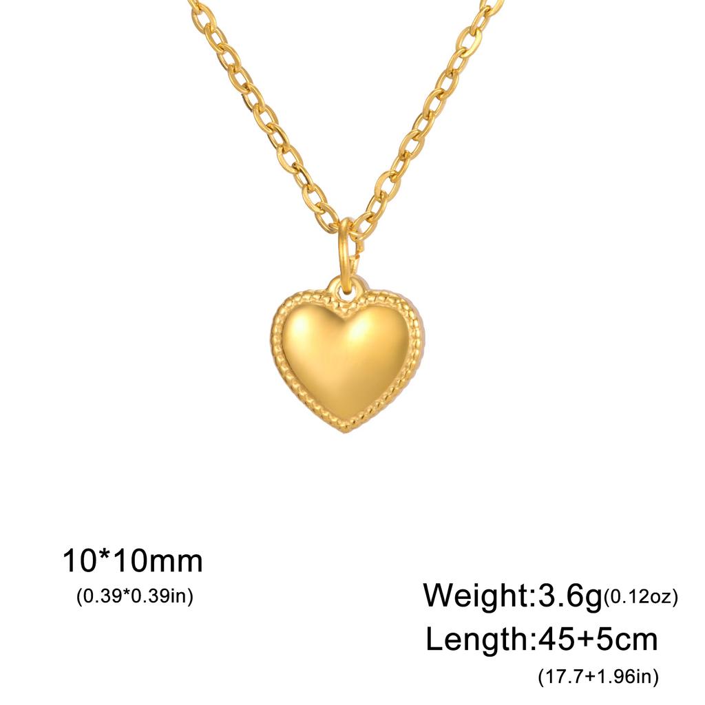 Heart Pendant Necklace for Women Stainless Steel Minimalist Choker Neck Chains Jewelry Mother's Day Gift