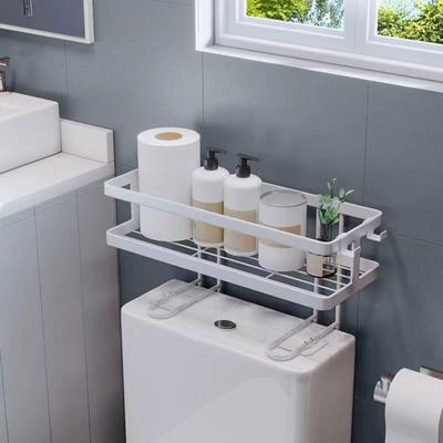 Toilet Bathroom Organizer Storage Shelf Rustproof Corrosion Resistant Strong Load-bearing No Drilling Required