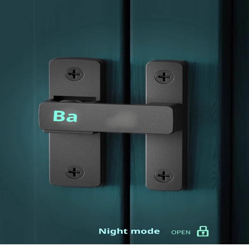 Latch Deadbolt Indoor Non-Punch Door Lock Bathroom Sliding Door Buckle Sliding Door Snap Old-Fashioned Surface-Mounted Room Door