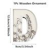 Wanddeko-Set aus Holzbuchstaben mit graviertem floralem Muster, Heimwerker-Ornamente, elegante Präsentation für Wohnzimmer