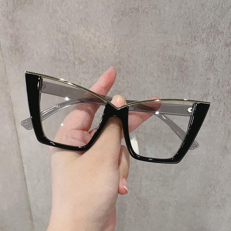 Butterfly Shape Woman Eyeglasses European American Stylish Glasses Frame Blue Light Blocking Women's Glasses