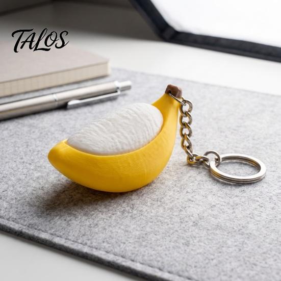 Unique Bag Decoration 3D Printed Fruit Fidget Clicker Toy with Mechanical Press, Stress Relief Keychain, Cute Vegetable Charms Sensory for Teens