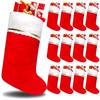 6 pièces Chaussettes Cadeaux de Noël Bouche Large Rouge Bricolage Bas de Noël Rouges Doux Pendentif Chaussette Arbre de Noël Décorations de Noël
