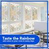 Regenbogen-reflektierende 3D-Fensterfolie, Dekor, Privatsphäre, statische Haftung, Glasaufkleber