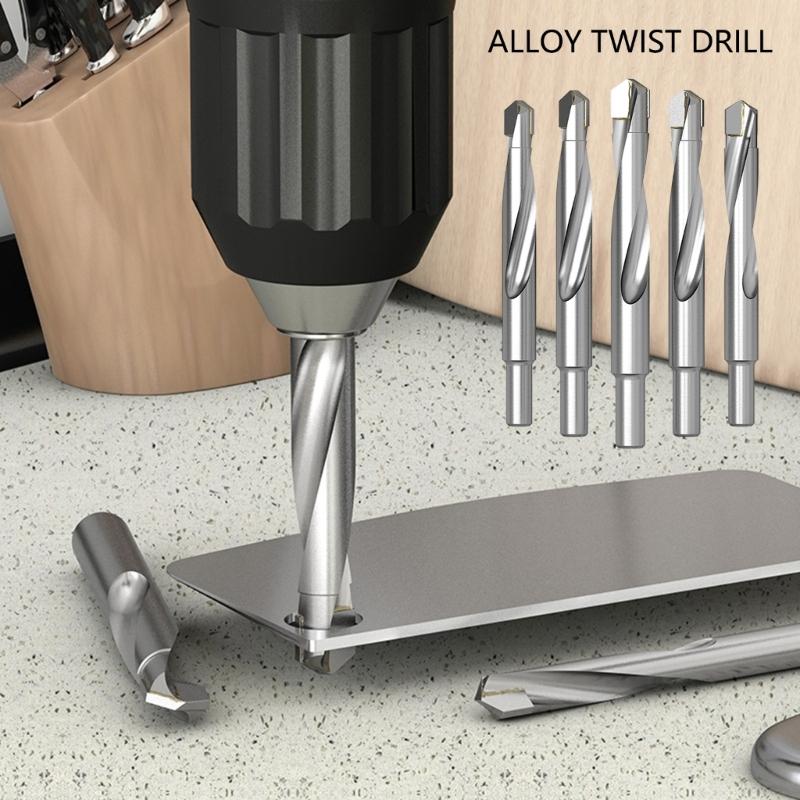 Hardened Round Shank Reduced Twist Drill Bits Hole Cutter Drilling Tool For Wood Iron Stainless Steel Aluminum Metal