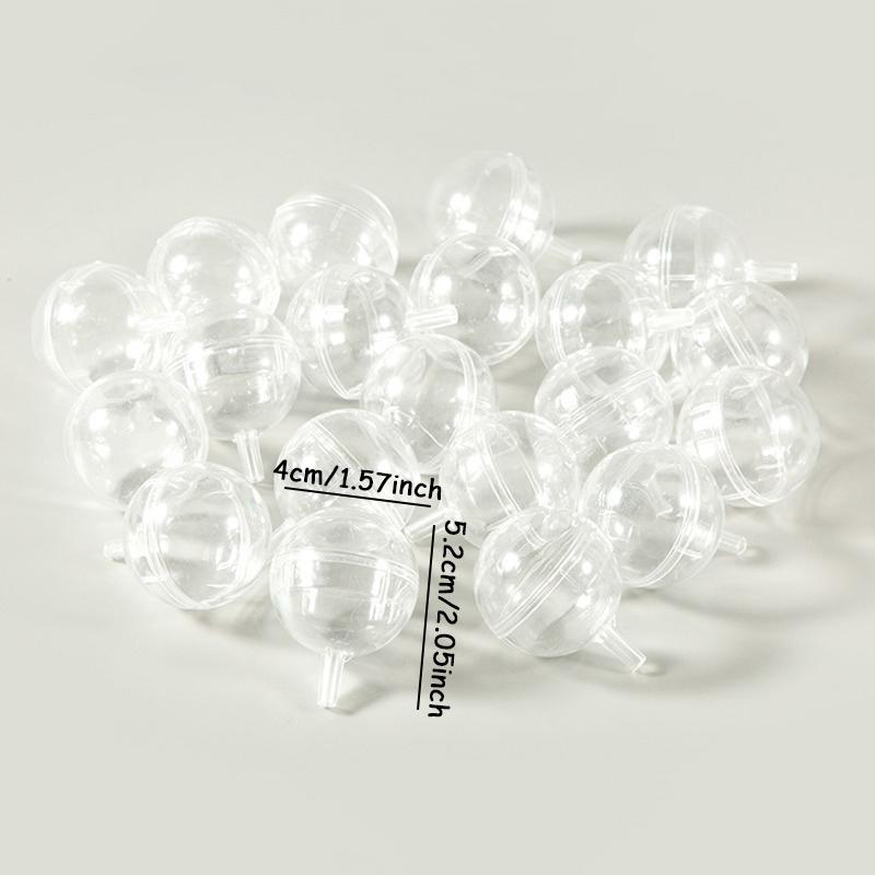 30/50pcs Clear Sphere Candy Box Holder, Floral Insert for Luxury Chocolate Truffles, Wedding Favor & Bakery Display Case