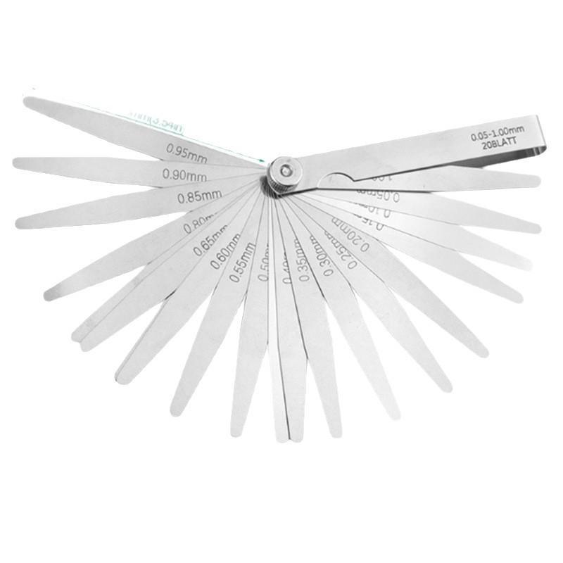 Stainless Steel Feeler Gauge 17 Precision Blades Heavy Duty Gap Measuring Tool for Marine Vessel Equipment Maintenance