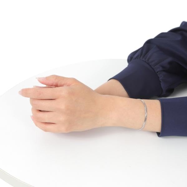 Goods Platinum Kihei with Mint Bureau certification mark for men and chain [Happy Shop] Bracelet, 6-sided double, 4g, 18cm, stamp, women,