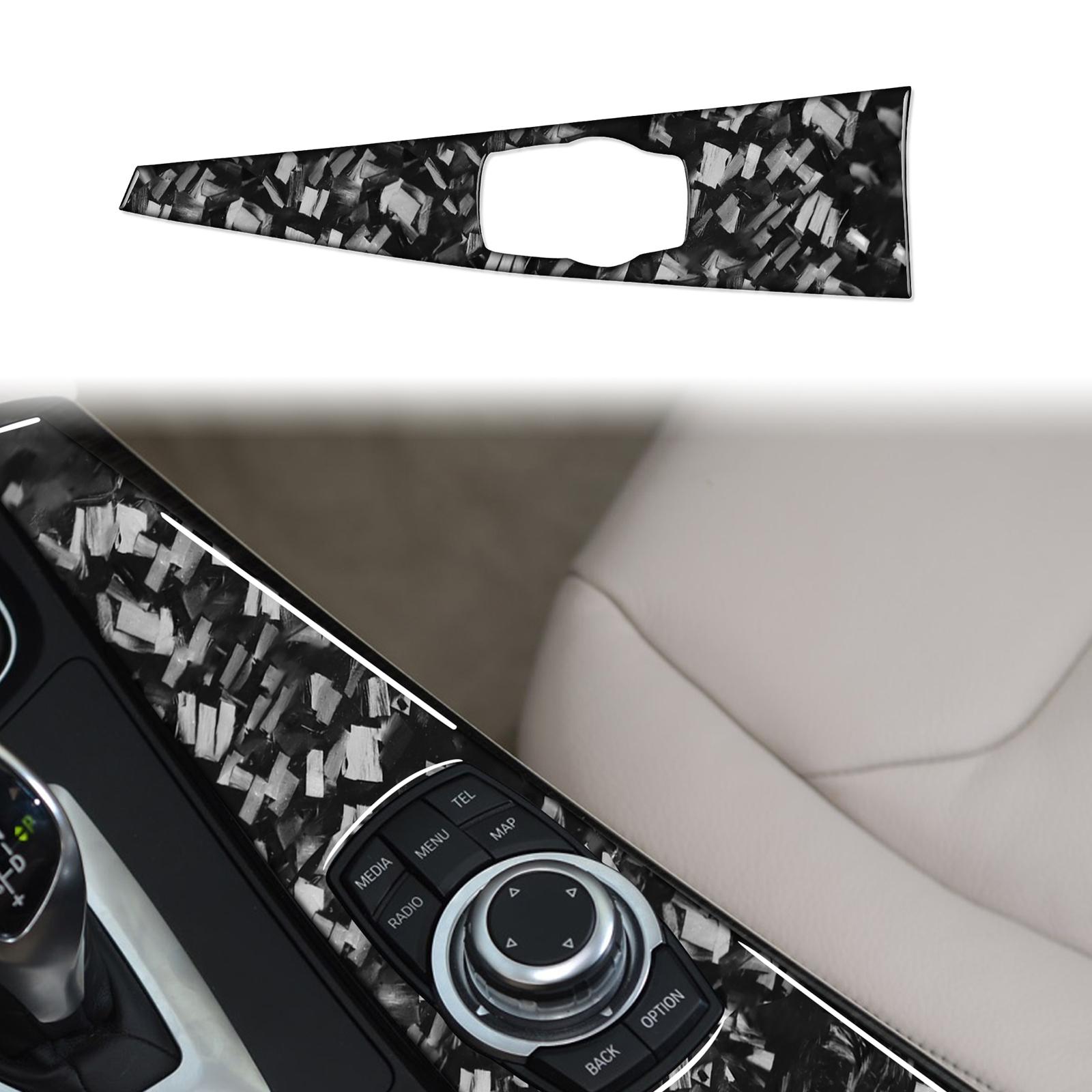 Carbon Fiber IDrive MultiMedia Switch Panel Trim for BMW F30 F34 3series 2013-17