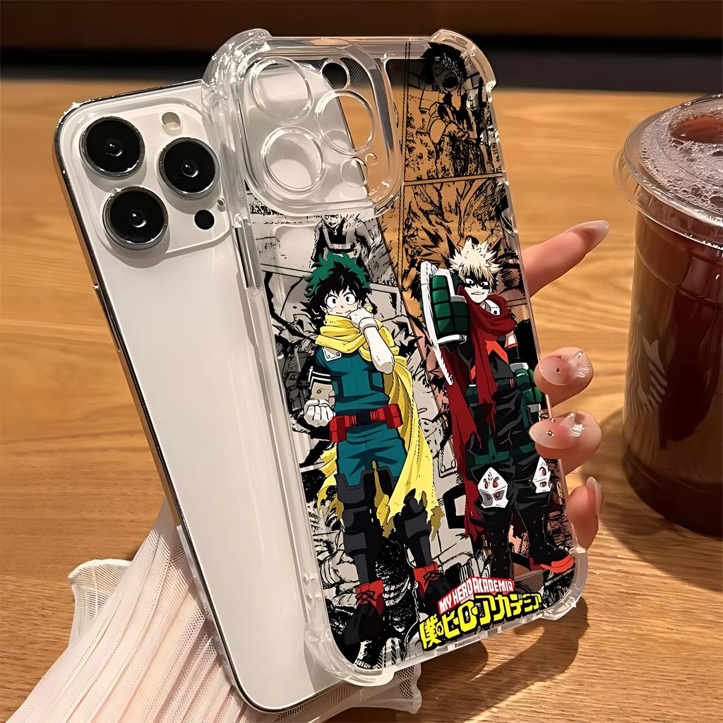My Hero Cool A-Academias Phone Case For Samsung Galaxy S25 S24 S23 S22 S21 S20 Note20 Edge FE Ultra Plus 4G 5G Clear TPU Cover