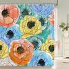 Beautiful Flower Shower Curtains Watercolor Flowers Floral Home Decoration Curtain for Bathroom Polyester Fabric Bath Curtain