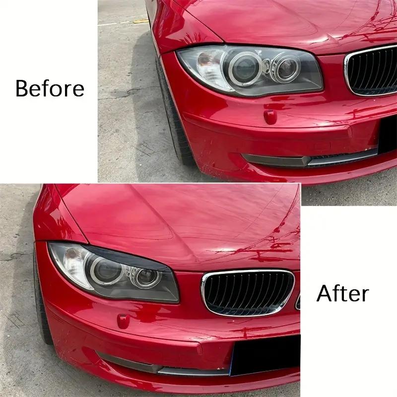 Bilstrålkastare Onda Ögonlockslister För BMW 1-serie E81 E82 E87 E88 2004-2013 Glansig Svart Strålkastarskydd Ögonbryn