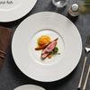 Runde Kreative Keramik Pasta Steak Platte Kochgeschirr Restaurant Einfarbig Schlichtes Geschirr Snack Dessert Tablett Speiseteller