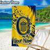 Custom Name Atlético Rosario Central Beach Towel - Soft, Ultra-Absorbent Microfiber, Lightweight, Perfect for Beach, Parties, Travel, Camping