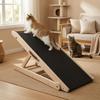 Dog Ramp with Rubber Surface Wooden Adjustable Long-Lasting for Bed