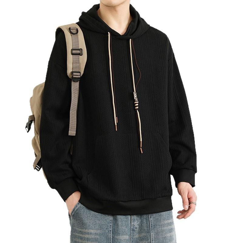 Hooded Sweater Men'S Trendy Brand Spring And Autumn Pullover Long Sleeves On Clothes Outside Loose Casual Sweater Men'S