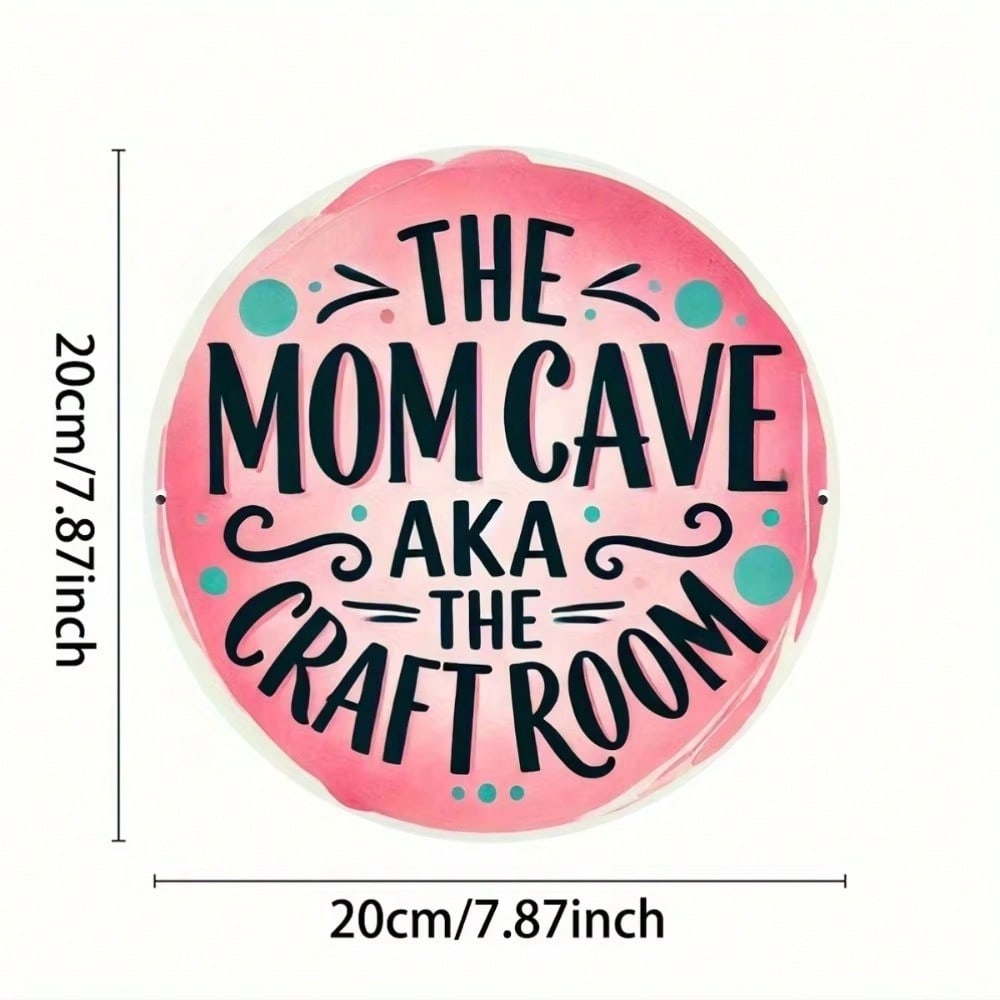 

Vintage Mom Cave Craft Room Aluminum Sign Waterproof Rustic Wall Decor Home Garden Cafe Garage TYA14023-20X20CM різнокольоровий