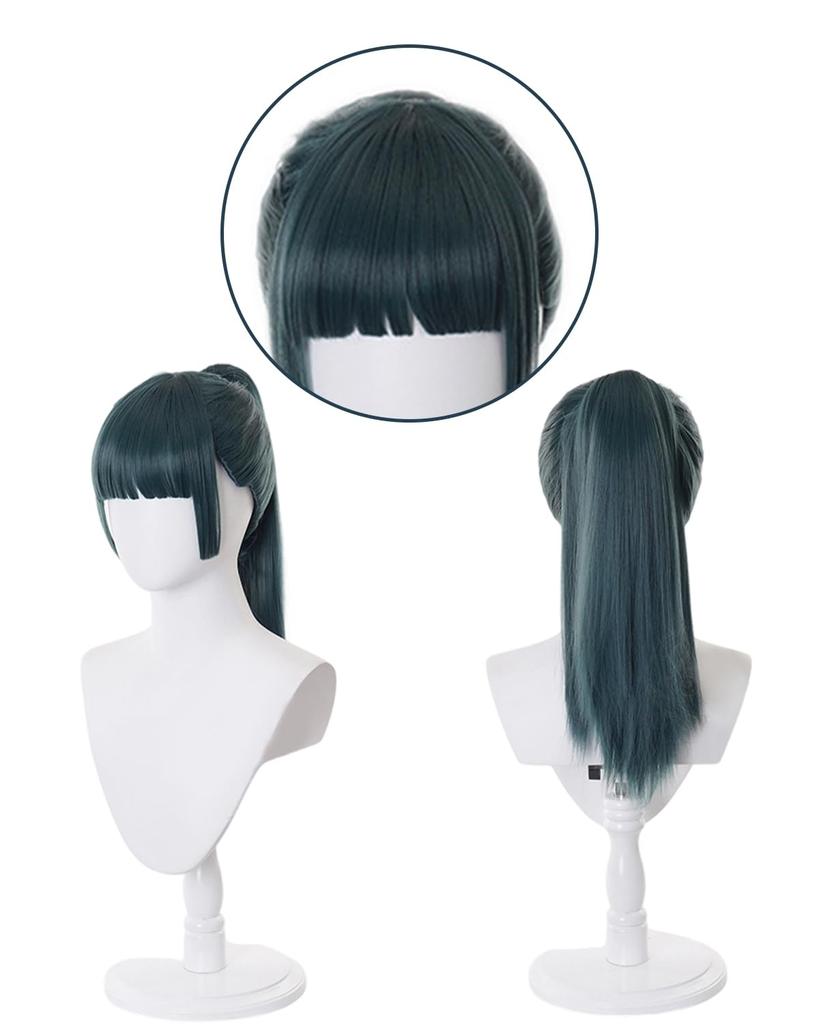 Maki Cosplay Costume with Grade 4 Anime Cosplay Full Set with Adult Fancy School Festival Maki with [Kamihei Ryohin] Zen'in Wig, Sorcerer, Outfit,