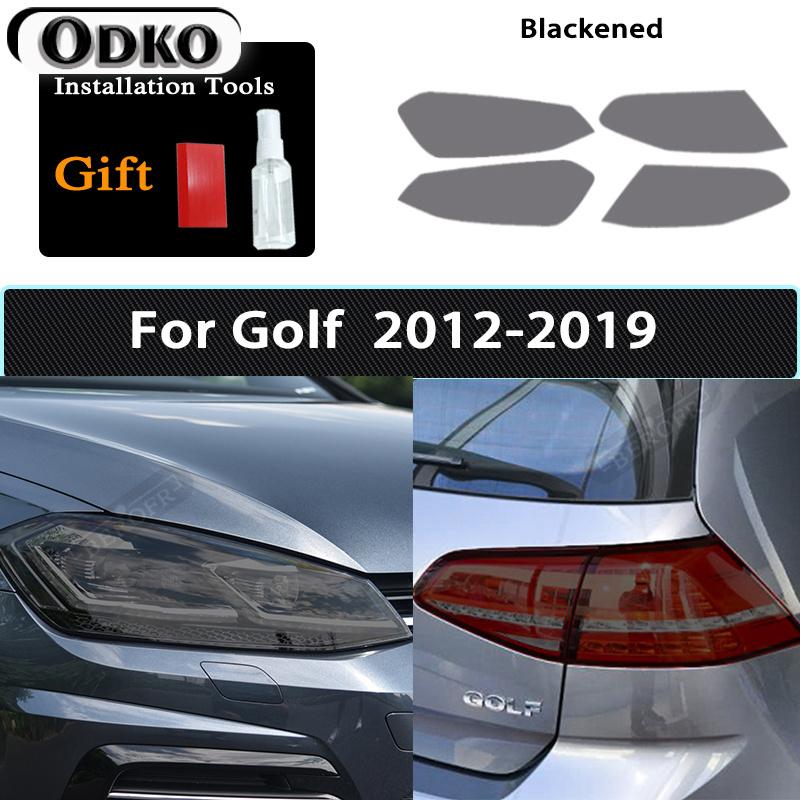 Car Headlight Tint Black Protective Film Taillight Transparent TPU Sticker For Volkswagen VW Golf 7 MK7 2012- Accessories
