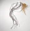 Unique temperament, complex creative design, exaggerated imitation pearl inlaid zircon staggered multi-layer necklace