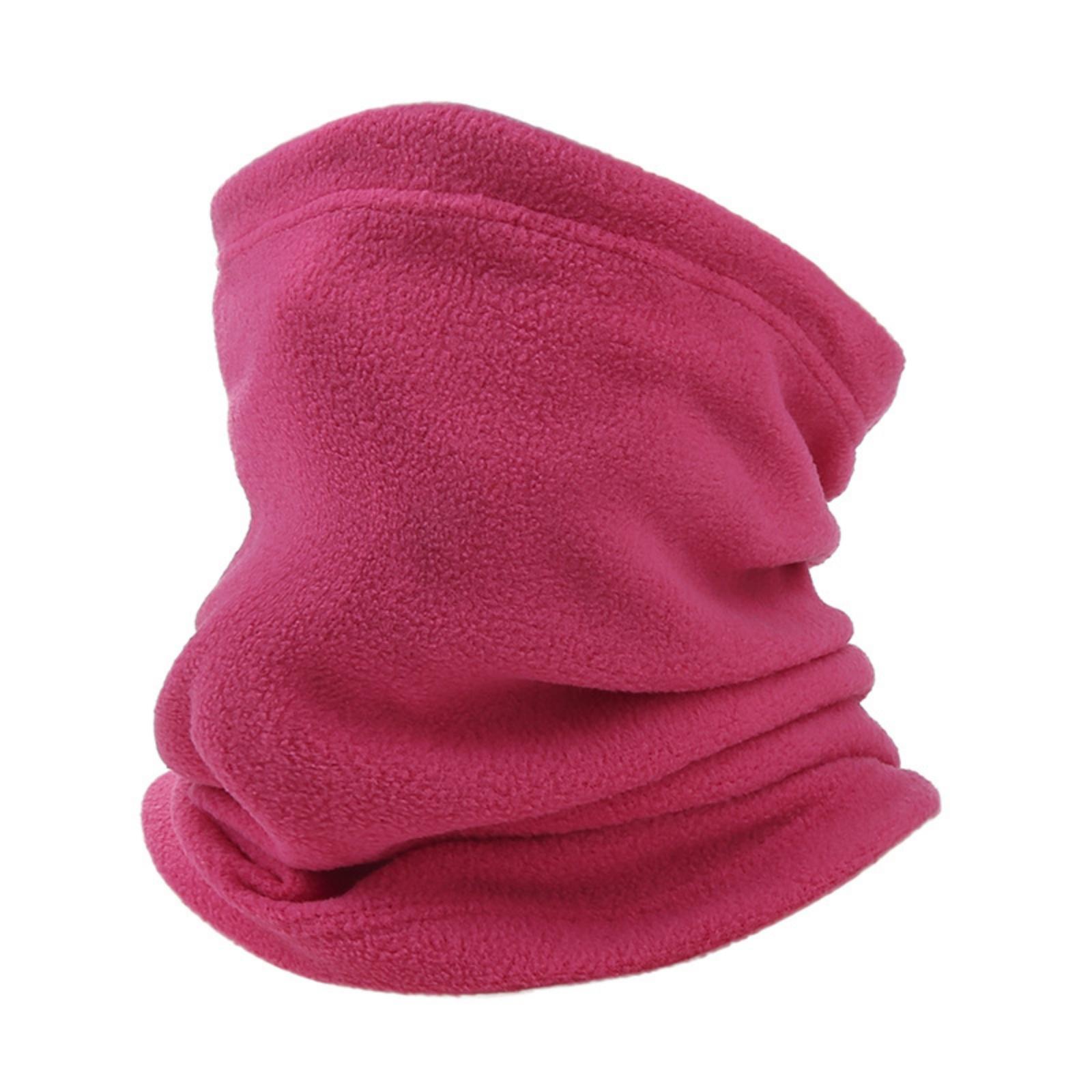 Outdoor Fleece Neck Warmer Winter Thermal Face Mask Windproof Ski Cycling Protective Cover Soft Stretchable Fabric One Size