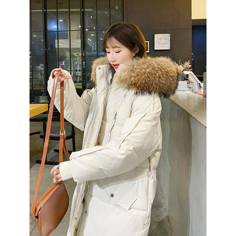 Down Padded Jacket Women's Winter Mid-length Large Size Bread Jacket Loose Padded Jacket Thick Padded Jacket Tide