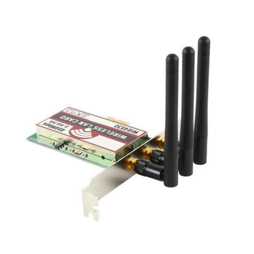 

Дводіапазонний 5 ГГц 2,4 ГГц Pci-E 450M Бездротова Wi-Fi мережева адаптерна карта для ПК