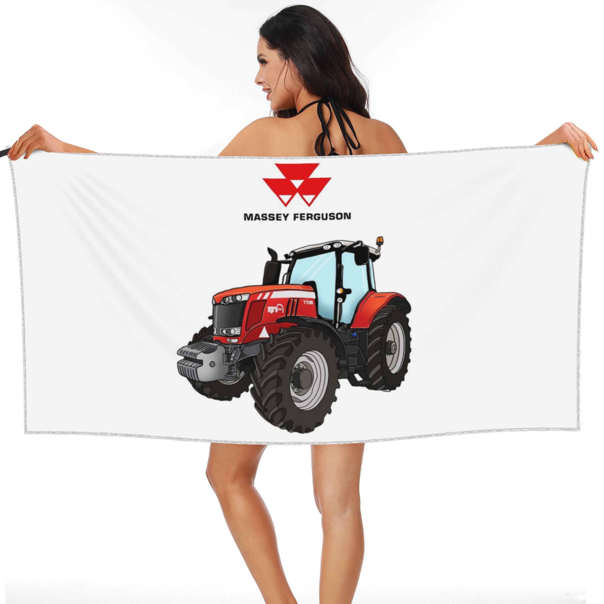 Jmg Household Supplies Red Massey Ferguson Tractor Tractor Beach Towel Soft Microfiber Quick Dry Absorbent Quick Towels For Swimming