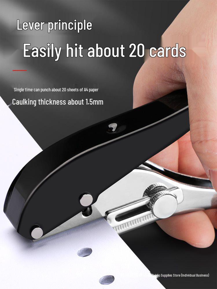 Heavy-Duty Round Hole Puncher for Thick PVC and Binder Paper