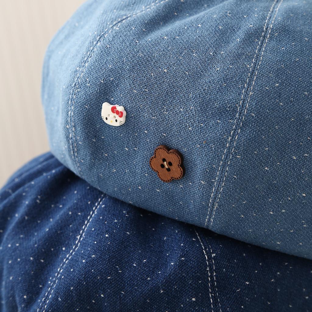 Cute kitten cowboy beret children autumn new sticker cherry fashion painter hat pumpkin hat tide